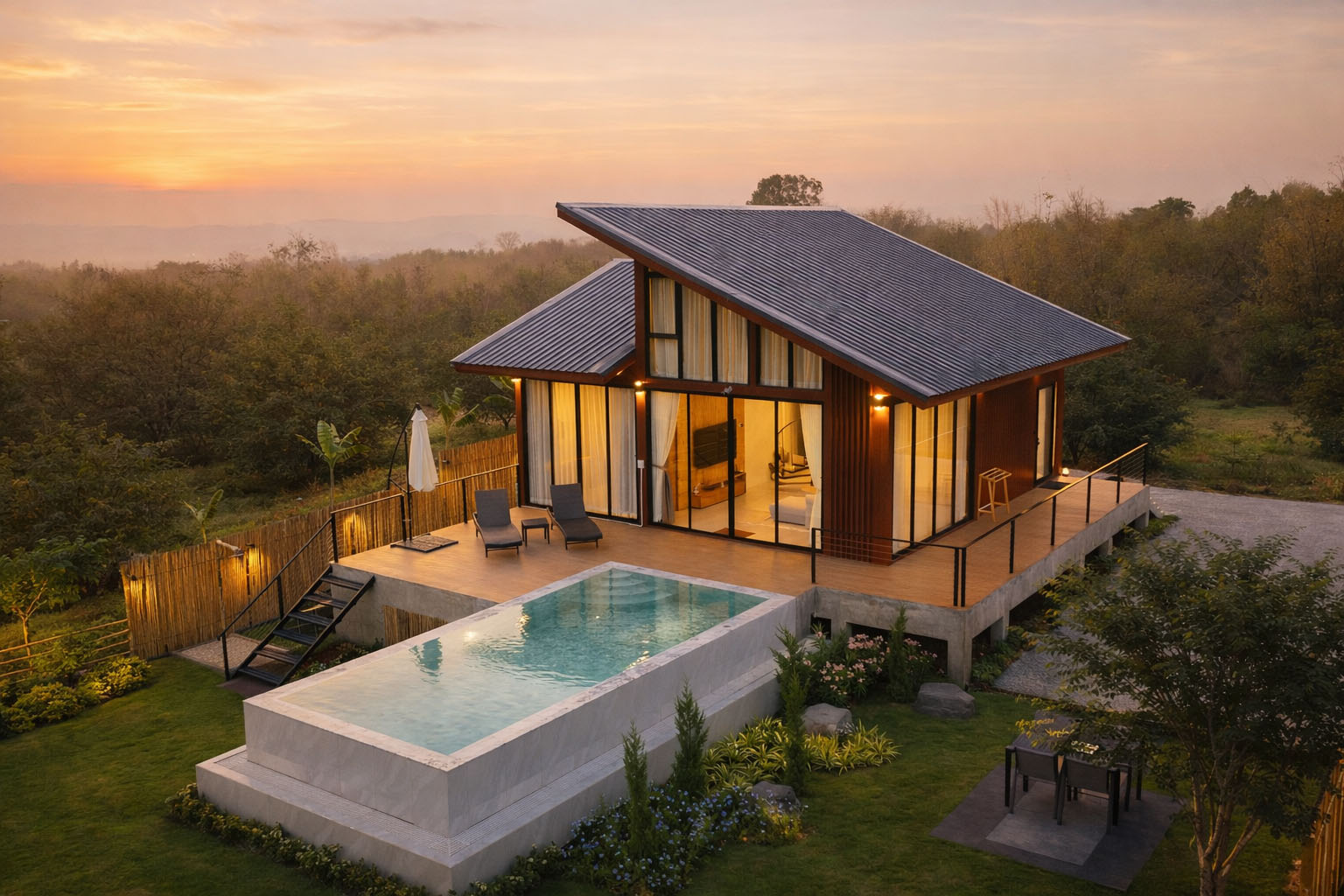 Solitude Villas พูลวิลล่าส่วนตัววิวภูเขาในช้างตะลุด เพชรบูรณ์